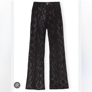 GANNI Black Lace Flare Trouser NWOT